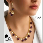 خرید سرویس شرشره آماتیست اصلی با تخفیف💎زیورآلات بیوتی قیمت و خرید نیم ست سنگ آمتیست اصل