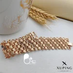 قیمت و خرید دستبند قلبی زنجیری پهن ژوپینگ💎مشابه طلا، خاص و شیک