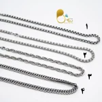 خرید زنجیر استیل رنگ ثابت مردانه کپی طلا از سایت بیوتی