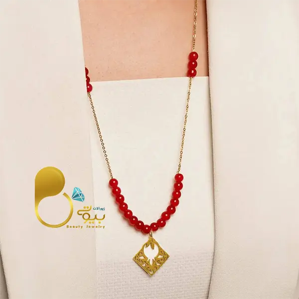 قیمت و خرید رومانتویی یلدایی زنجیر و مروارید سرخ با آویز انار طلایی🍉استایل ویژه شب یلدا قیمت و خرید رومانتویی یلدایی زنجیر و مروارید سرخ با آویز انار طلایی🍉استایل ویژه شب یلدا
