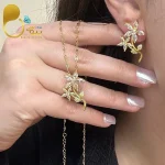 نیم ست گل شیدا با تخفیف💎فروشگاه زیورآلات بیوتی