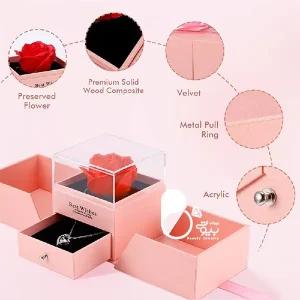 باکس فلاور رز جاویدان با تخفیف💎فروشگاه زیورآلات بیوتی