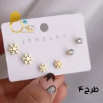 گل گوش ۳ جفتی💎زیورآلات بیوتی