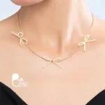 قیمت و خرید گردنبند پاپیون مروارید 💎کپی طلا و وارداتی، خاص و شیک