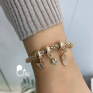 قیمت و خرید بنگل پر و پروانه YSX 💎 دستبند آبکاری طلا با طراحی خاص از سایت بیوتی