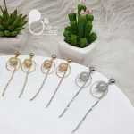 گوشواره آبشاری گوی با تخفیف💎زیورآلات بیوتی