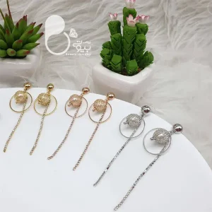 گوشواره آبشاری گوی با تخفیف💎زیورآلات بیوتی