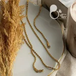زنجیر طنابی (طلایی، نقره ای، دو رنگ) 💎فروشگاه زیورآلات بیوتی