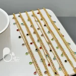 پابند کلاسیک آویز دار با تخفیف 💎زیورآلات بیوتی