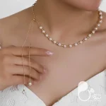 گردنبند آسانسوری مرواریدی 💎 زیورآلات بیوتی