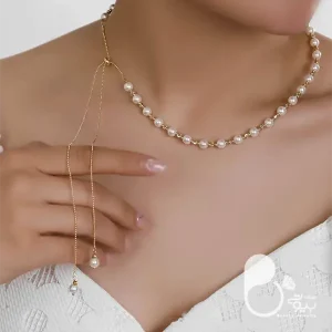 گردنبند آسانسوری مرواریدی 💎 زیورآلات بیوتی