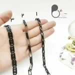 دستبند مردانه مشکی با تخفیف💎فروشگاه زیورآلات بیوتی