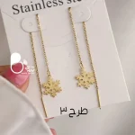 گوشواره بخیه رنگ ثابت با تخفیف💎زیورآلات بیوتی