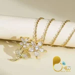 گردنبند گل ترک💎فروشگاه زیورآلات بیوتی