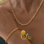 ست طنابی طلا ترک💎فروشگاه زیورآلات بیوتی نیسمت کپی طلا