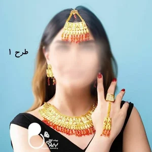 ست کامل هندی با تخفیف💎فروشگاه زیورآلات بیوتی خرید ست کامل هندی طرح طلا قیمت و خرید سوریس هندی مثل طلا