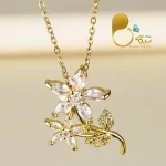 گردنبند گل ترک💎فروشگاه زیورآلات بیوتی