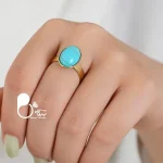 انگشتر طرح فیروزه با تخفیف💎 زیورآلات بیوتی