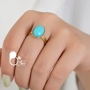 انگشتر طرح فیروزه با تخفیف💎 زیورآلات بیوتی