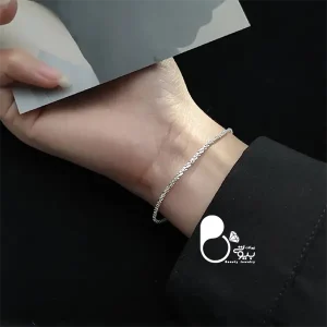 دستبند خاویاری سیلور💎فروشگاه زیورآلات بیوتی