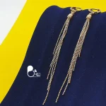 قیمت و خرید گوشواره ژوپینگ آبشاری طرح دوریکا💎 کپی طلا با آبکاری درخشان