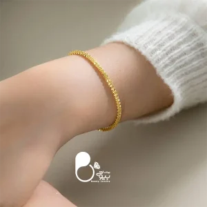خرید با تخفیف دستبند خاویاری مشابه طلا دستبند خاویاری طلایی💎فروشگاه زیورآلات بیوتی