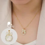 گردنبند پاپیون نگین باگت کپی طلا💎وارداتی ترکیه، اسپرت و شیک