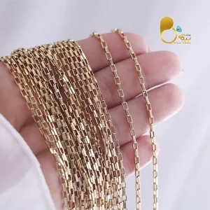 زنجیر آجری استیل با تخفیف💎زیورآلات بیوتی