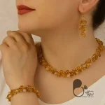 سرویس شرشره سنگی عسلی با تخفیف 💎فروشگاه زیورآلات بیوتی
