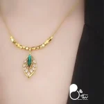 خرید گردنبند برگ مکعبی 💎فروشگاه زیورآلات بیوتی