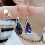 گوشواره اشک یاقوت💎فروشگاه زیورآلات بیوتی