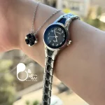 ست ساعت سرامیکی و گردنبند عشق با تخفیف💎فروشگاه زیورآلات بیوتی خرید ست ساعت مچی سرامیکی با گردنبند 4 حالته مشکی با تخفیف