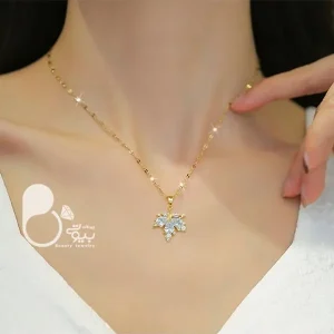 گردنبند برگ زمستانی 💎فروشگاه زیورآلات بیوتی