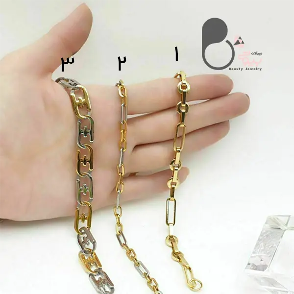 دستبند مردانه طلایی نقره ای با تخفیف💎فروشگاه زیورآلات بیوتی دستبند مردانه طلایی نقره ای با تخفیف💎فروشگاه زیورآلات بیوتی