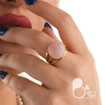 ست رز کوارتز (سنگ طبیعی)💎 زیورآلات بیوتی