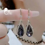 گوشواره اشک یاقوت💎فروشگاه زیورآلات بیوتی
