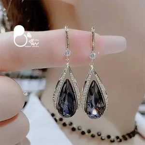 گوشواره اشک یاقوت💎فروشگاه زیورآلات بیوتی