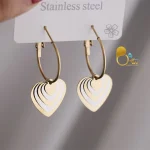 گوشواره آینه ای دورنگ با تخفیف💎زیورآلات بیوتی