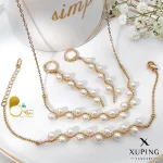 خرید ست مروارید زیگزاگ ژوپینگ 💎فروشگاه زیورآلات بیوتی خرید ست کامل مرواریدی زیگزاگی ژوپینگ