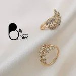 انگشتر نگین اتریشی گندمی💎 زیورآلات بیوتی