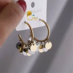 گوشواره شرشره دورنگ با تخفیف💎زیورآلات بیوتی