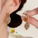 گوشواره برگ آیسو 💎فروشگاه زیورآلات بیوتی