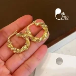 قیمت و خرید گوشواره پارمیس ترک حلقه‌ای💎روکش طلا | گرید ۱ | تخفیف