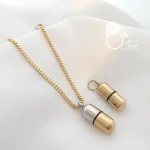 گردنبند طرح طلا (گردنبند کپسول) با تخفیف 💎 زیورآلات بیوتی