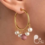 ست رز کوارتز (سنگ طبیعی)💎 زیورآلات بیوتی