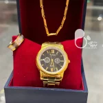 ست ساعت و‌ انگشتر و دستبند مردانه با تخفیف💎فروشگاه زیورآلات بیوتی