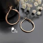 قیمت و خرید گوشواره حلقه ای استیل روکش طلا💎سبک و رنگ ثابت (کپی طلا)