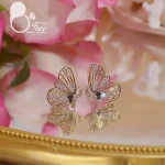 گوشواره پروانه شیدا 💎فروشگاه زیورآلات بیوتی