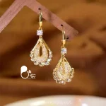 قیمت و خرید گوشواره آزورا ترک استیل روکش طلا💎کپی طلا