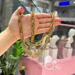 گردنبند و دستبند طرح طلا با تخفیف💎فروشگاه زیورآلات بیوتی